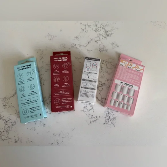 NEW!! 4 Pack Press On Nail Kits! - Picture 2 of 2